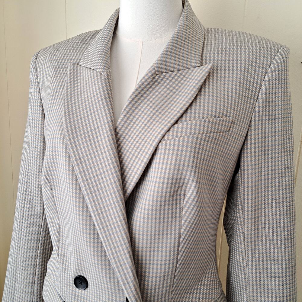 Express Wool-Blend Houndstooth Double Breasted Bl… - image 4